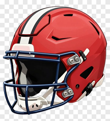Red Football Helmet PNG
