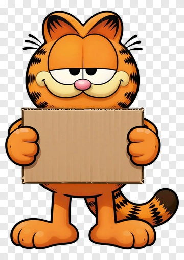 Cartoon Cat Holding A Cardboard Box PNG