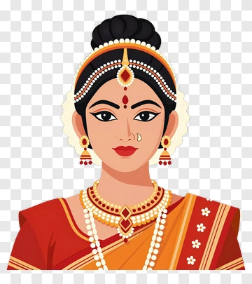 Indian Woman In Traditional Attire PNG