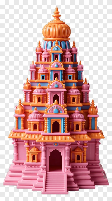Colorful Plastic Temple Model PNG