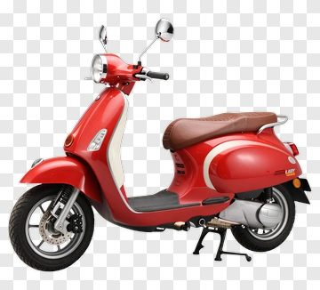 Red Scooter With Brown Seat PNG