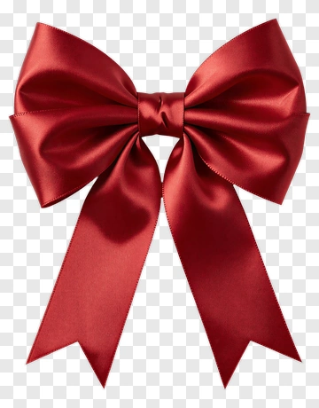 Red Satin Bow PNG