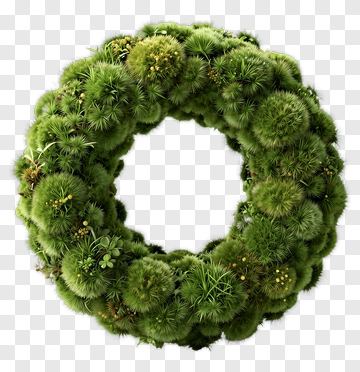 Green Floral Wreath PNG