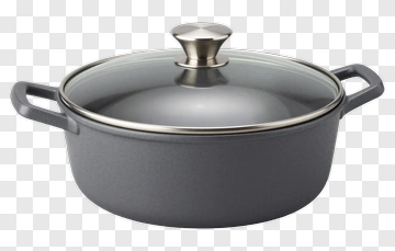Gray Cooking Pot With Lid PNG