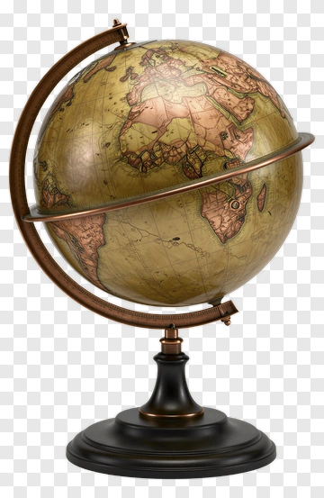 Antique Globe On Stand PNG