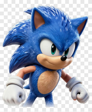 3D Blue Hedgehog Character PNG