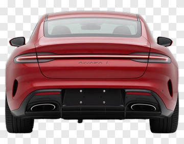 Red Sports Car Rear View PNG