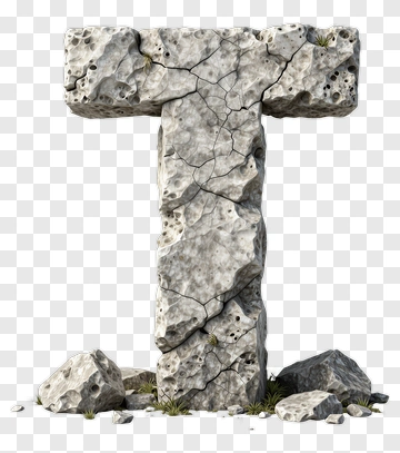 Rock Letter T PNG