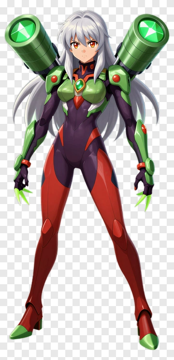 Anime Character In Futuristic Armor PNG