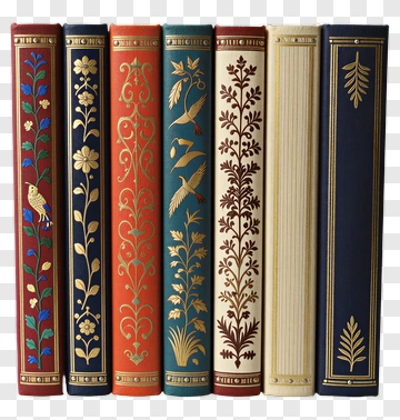 Decorative Book Spines PNG