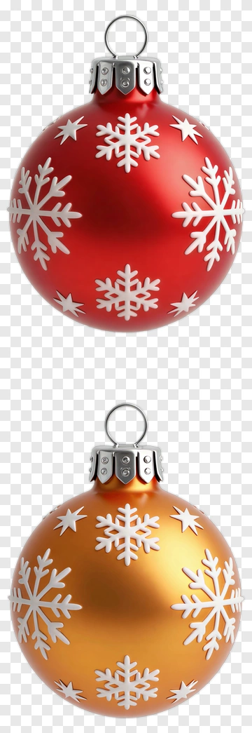 Christmas Ornaments With Snowflakes PNG