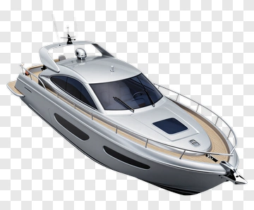 Sleek Silver Yacht PNG
