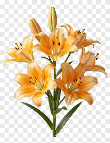 Orange Lily Bouquet PNG