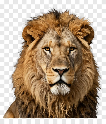 Realistic Lion Portrait PNG