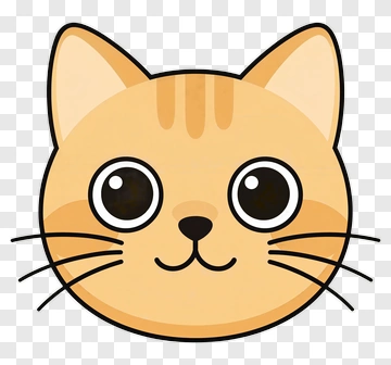 Cartoon Cat Face PNG