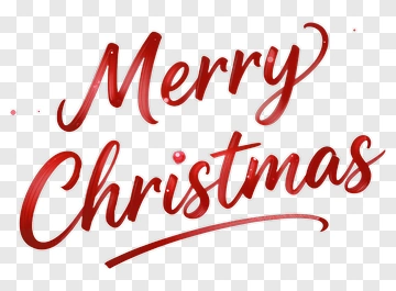 Merry Christmas Text Decoration PNG