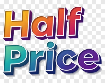 Half Price Sale Sign PNG