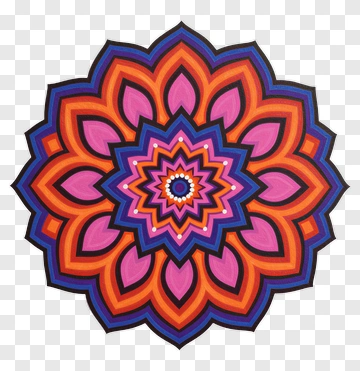 Colorful Mandala Design PNG