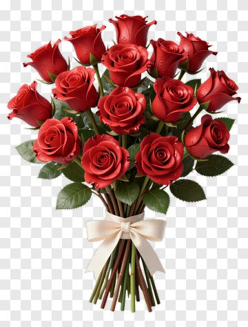 Bouquet Of Red Roses PNG