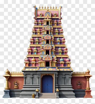 Colorful Hindu Temple PNG