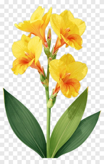 Yellow Canna Lily Flower PNG