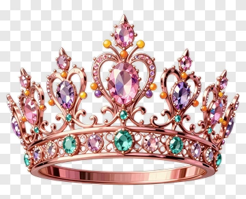 Royal Crown With Colorful Gems PNG