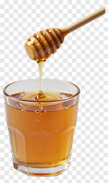 Honey Dripping From A Dipper Into A Glass PNG