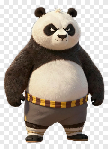 Cartoon Panda Character PNG