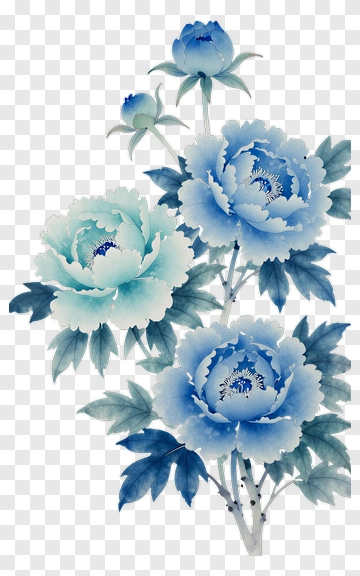 Blue Floral Arrangement PNG