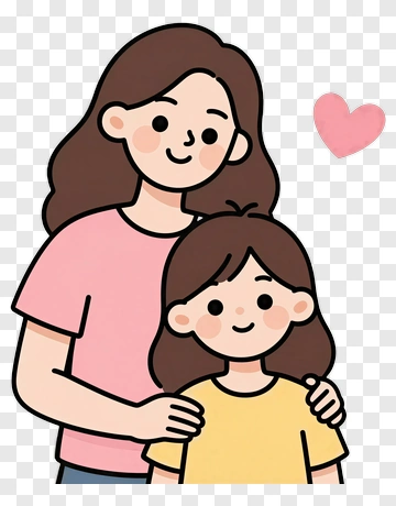 Happy Family Embracing Each Other PNG