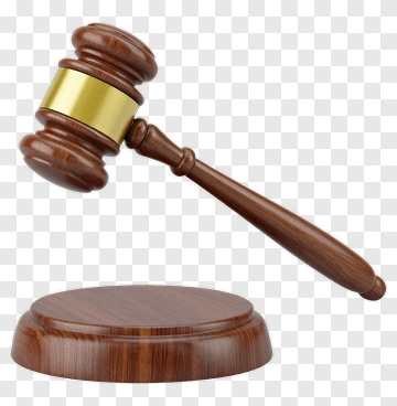 Wooden Gavel On A Base PNG