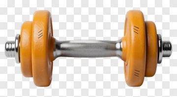 Orange Dumbbell PNG