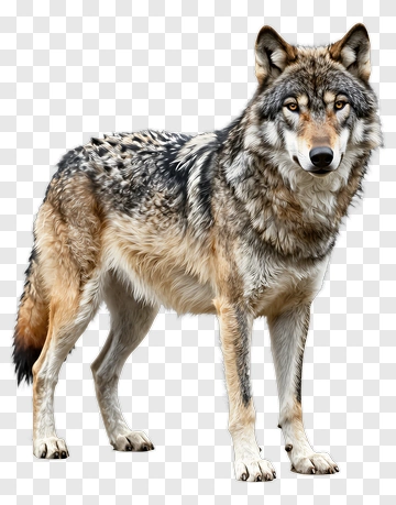 Wolf Standing In A Natural Pose PNG