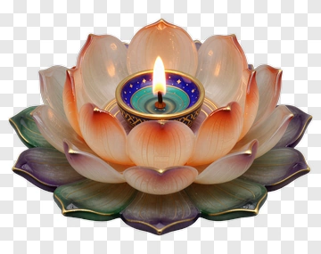 Lotus Flower Candle Holder PNG