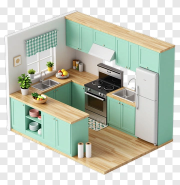 Modern Kitchen Interior Design PNG