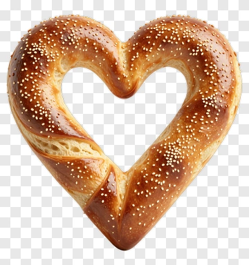Heart-Shaped Pretzel PNG