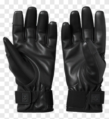 Black Leather Gloves PNG