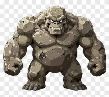 Cartoon Rock Monster PNG