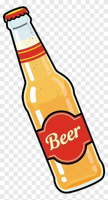Cartoon Beer Bottle PNG