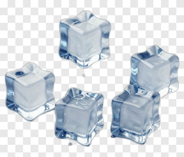 Star-Shaped Ice Cubes PNG