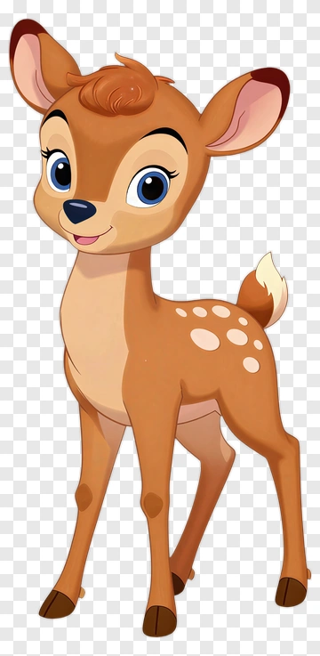 Cartoon Deer With Big Eyes PNG