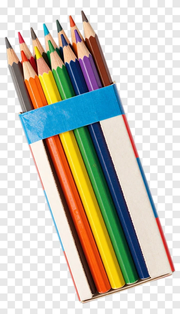 Colorful Box Of Crayons PNG