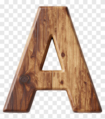 Wooden Letter A PNG