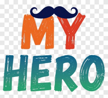 My Hero Text Design PNG