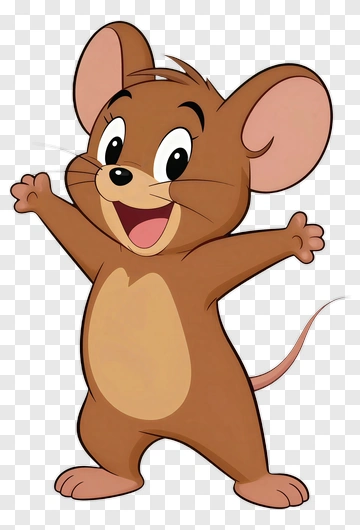 Cartoon Mouse Character Smiling And Posing PNG