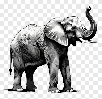 Sketch Elephant PNG