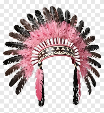 Feathered Native American Headdress PNG