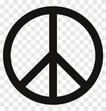 Black Peace Symbol PNG
