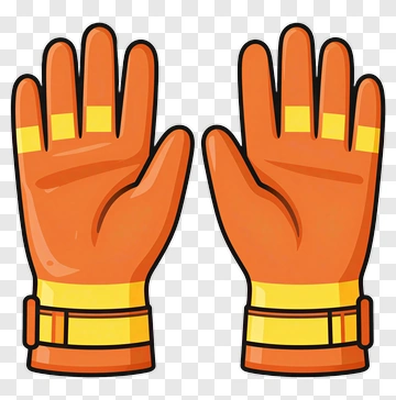 Cartoon Safety Gloves PNG