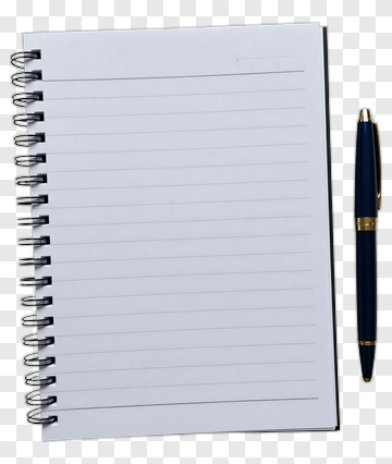 Spiral Notebook And Blue Pen PNG